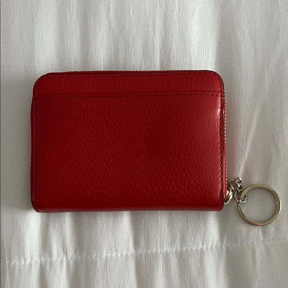 Kate Spade Cherry Red Wallet with Keychain - Picture 2 of 3